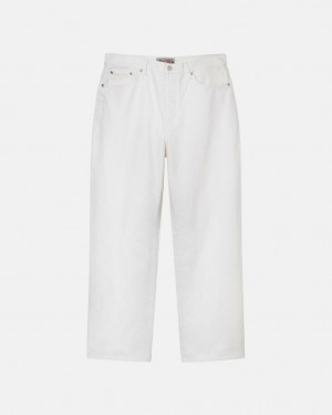 Beige Women's Stussy Classic Jean Overdyed Pants | SER-3635