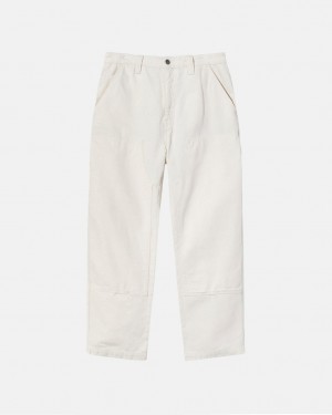 Beige Women's Stussy Work Pant Canvas Pants | XTN-6659