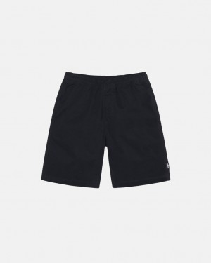 Black Men's Stussy Brushed Beach Shorts | EYY-1916