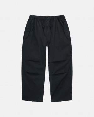 Black Men's Stussy Nyco Over Trousers Pants | PWX-1832