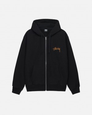 Black Men's Stussy Skate Tough Zip Hoodie | DGB-2803