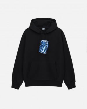 Black Men's Stussy Soda Can Hoodie | QDB-0507