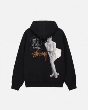 Black Women's Stussy Skate Tough Hoodie | KOK-5831