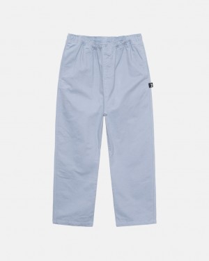 Blue Men's Stussy Brushed Beach Pants | AOH-9283