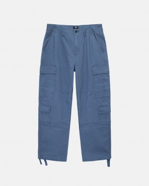 Blue Men's Stussy Ripstop Surplus Cargo Pants | SUF-1262