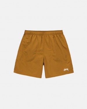 Brown Men's Stussy Water Short Stock Shorts | ODV-3282