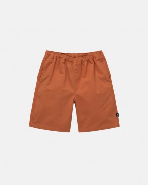 Brown Women's Stussy Brushed Beach Shorts | ZEO-1310