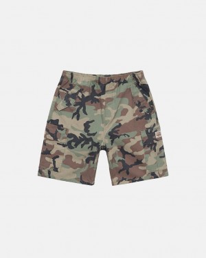 Camo Women's Stussy Ripstop Cargo Beach Shorts | JNR-8067