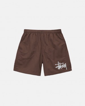 Coffee Women's Stussy Big Basic Water Short Swimwear | OIT-0379