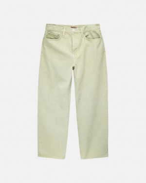 Cream Women's Stussy Double Dye Big 'Ol Jeans Pants | MWC-9186