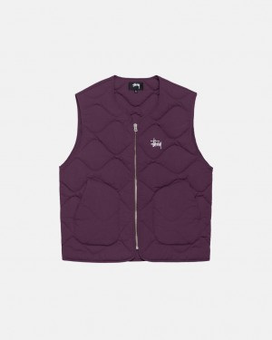 Fuchsia Women's Stussy Recycled Nylon Liner Vest | LSM-5039