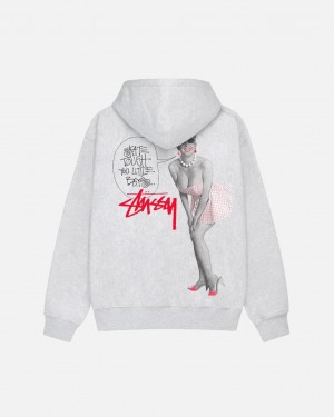 Grey Men's Stussy Skate Tough Hoodie | JWK-9418