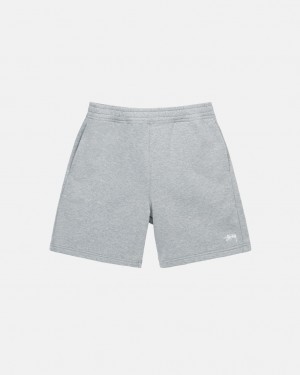 Grey Men's Stussy Stock Logo Sweat Shorts | NHN-6078