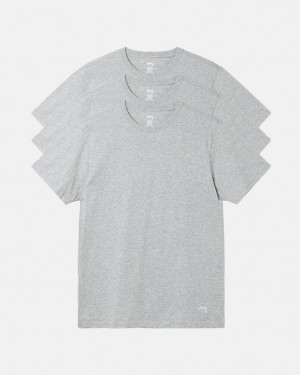 Grey Men's Stussy Stussy Undershirt Shirts | IGS-1867