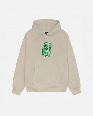 Khaki Men's Stussy Soda Can Hoodie | PCN-0292