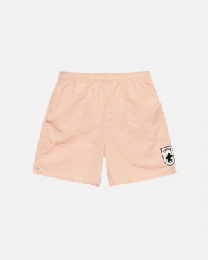 Light Rose Men's Stussy Surfman Patch Water Short Swimwear | NRM-9526