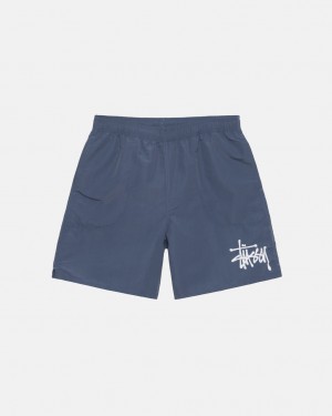 Navy Men's Stussy Water Short Big Basic Shorts | IGI-1729