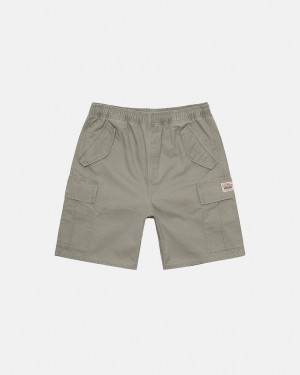 Olive Men's Stussy Ripstop Cargo Beach Shorts | WVU-4219