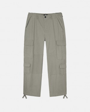 Olive Men's Stussy Surplus Cargo Ripstop Pants | DCN-6821