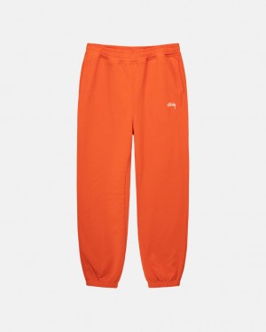 Orange Men's Stussy Overdyed Stock Logo Pant Sweatshirts | SQY-1306