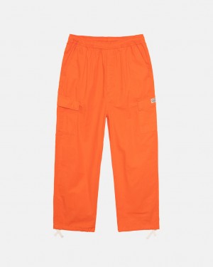 Orange Men's Stussy Ripstop Cargo Beach Pants | JDJ-4529