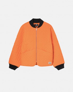 Orange Men's Stussy S Quilted Liner Jackets | RXP-9364