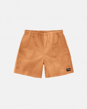 Orange Men's Stussy Wave Dye Nylon Shorts | ZSC-0907