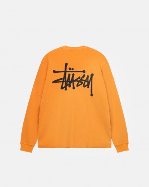 Orange Women's Stussy Basic Stock Ls Thermal Tops | CLS-8272