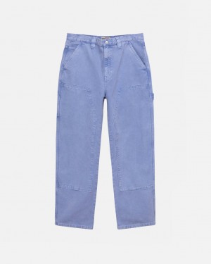 Purple Men's Stussy Work Pant Canvas Pants | LAW-3583