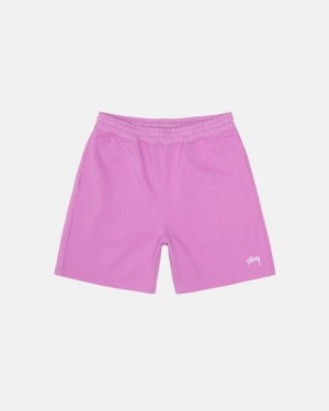 Purple Women's Stussy Stock Logo Sweatshort Shorts | KPX-6592