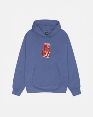 Royal Blue Men's Stussy Soda Can Hoodie | WBV-3127