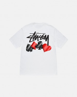 White Women's Stussy Suits Tees | SAE-9221