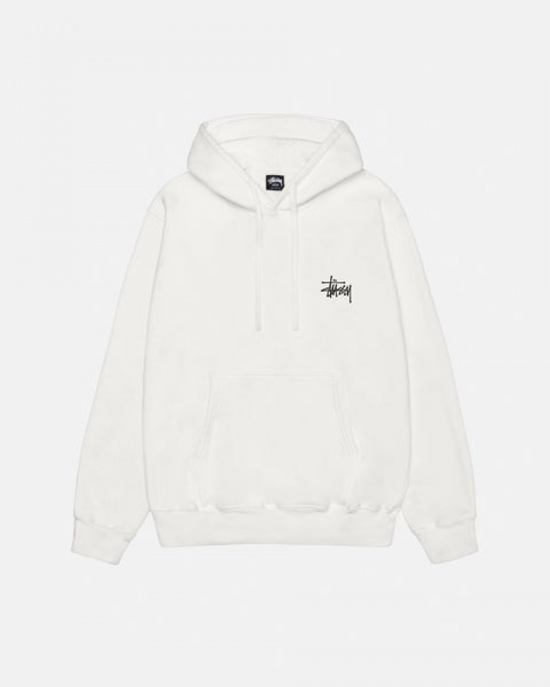 Beige Men's Stussy Basic Stussy Hoodie Pigment Dyed Hoodie | DBH-7908