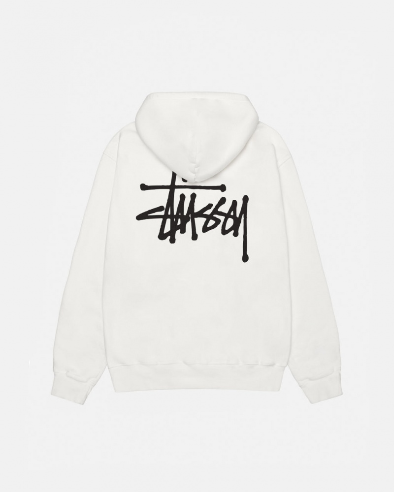 Beige Men\'s Stussy Basic Stussy Hoodie Pigment Dyed Hoodie | DBH-7908