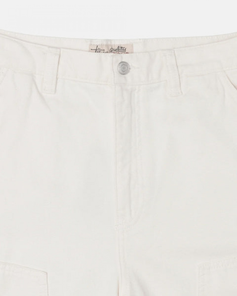 Beige Men's Stussy Work Pant Canvas Pants | LDF-9930