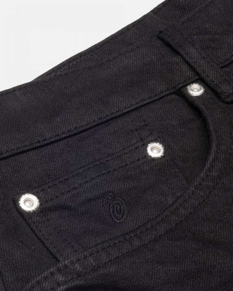 Black Men's Stussy Big Ol' Jean Overdyed Denim | TPP-2341