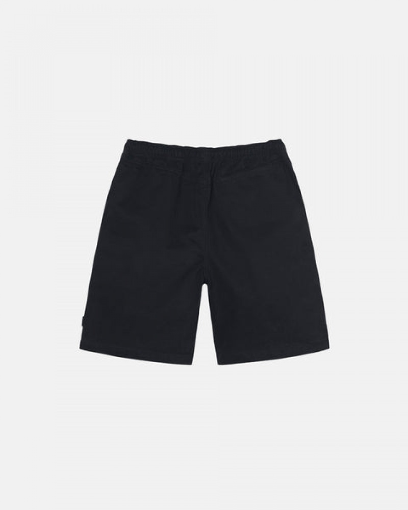 Black Men's Stussy Brushed Beach Shorts | EYY-1916