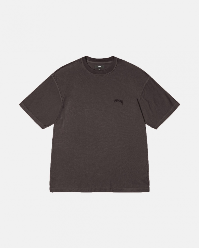 Black Men\'s Stussy Lazy Tees | LWQ-0609