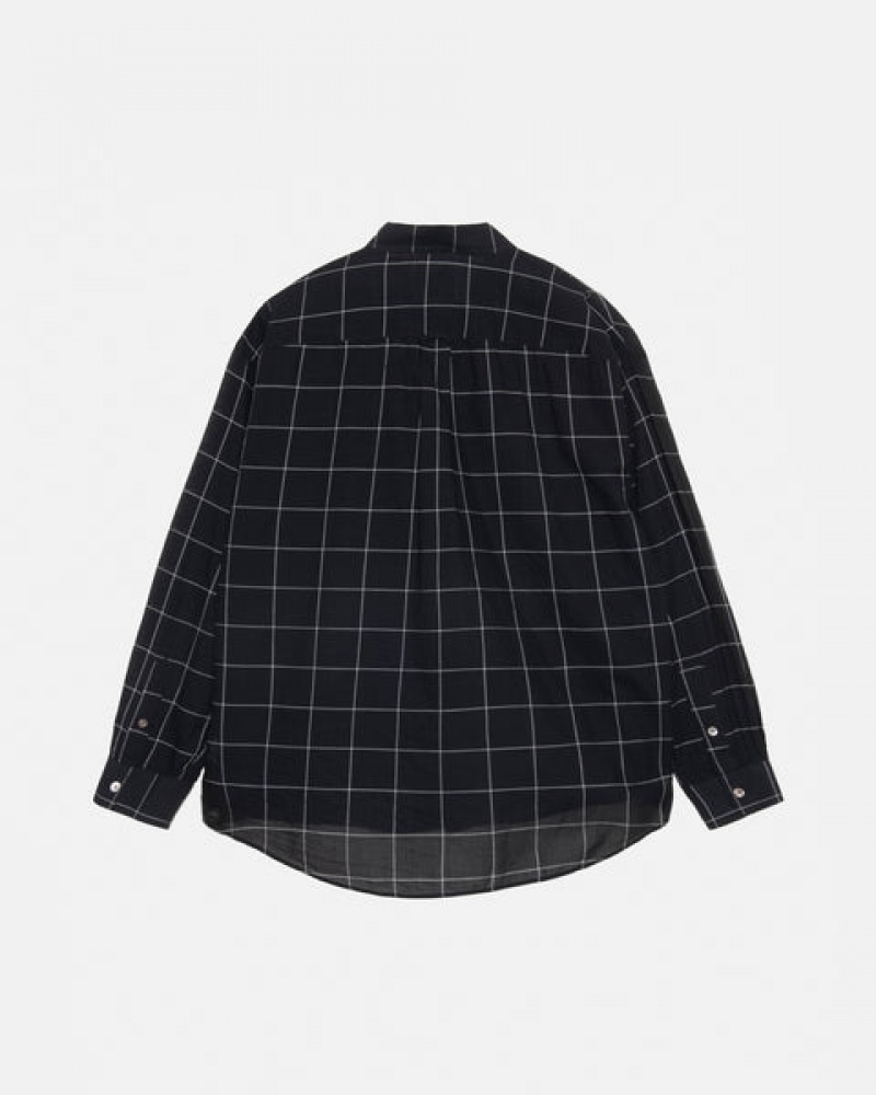 Black Men's Stussy Light Weight Classic Shirts | POG-9633