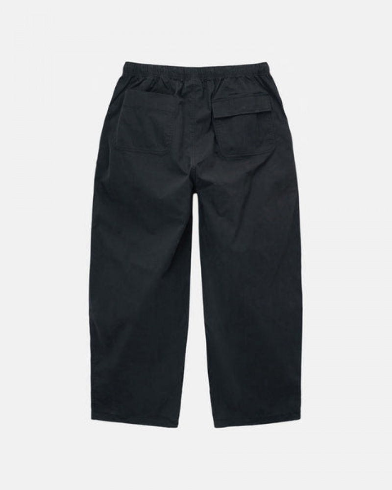 Black Men's Stussy Nyco Over Trousers Pants | PWX-1832