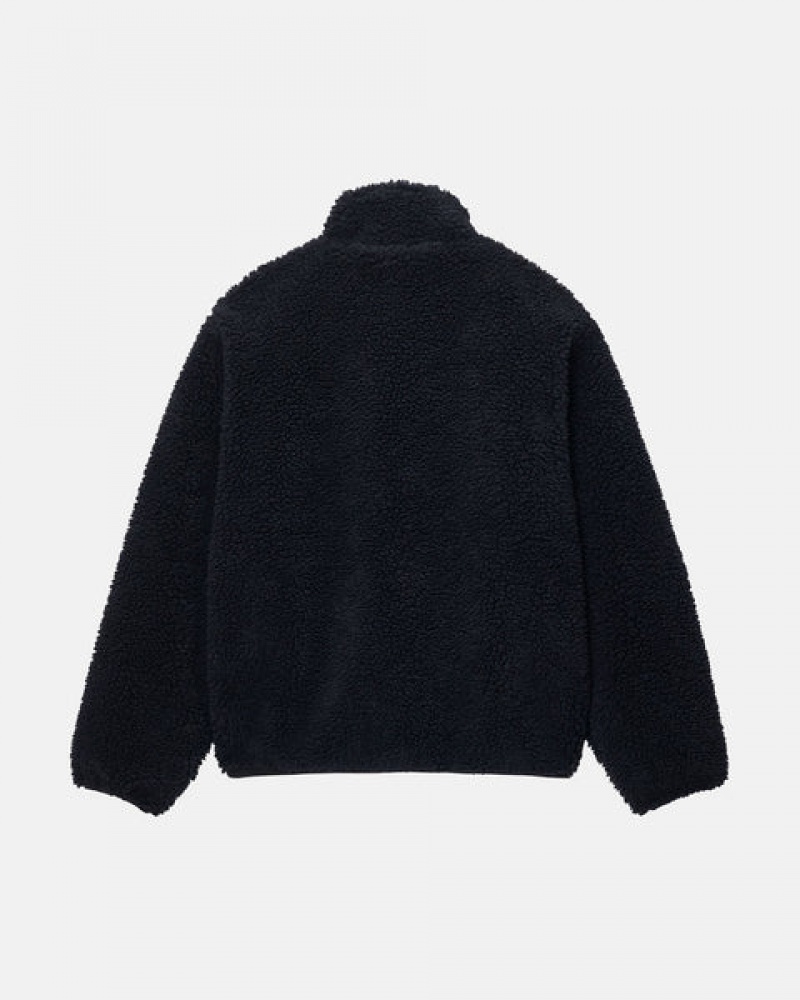 Black Men's Stussy Sherpa Reversible Jackets | XTF-6364