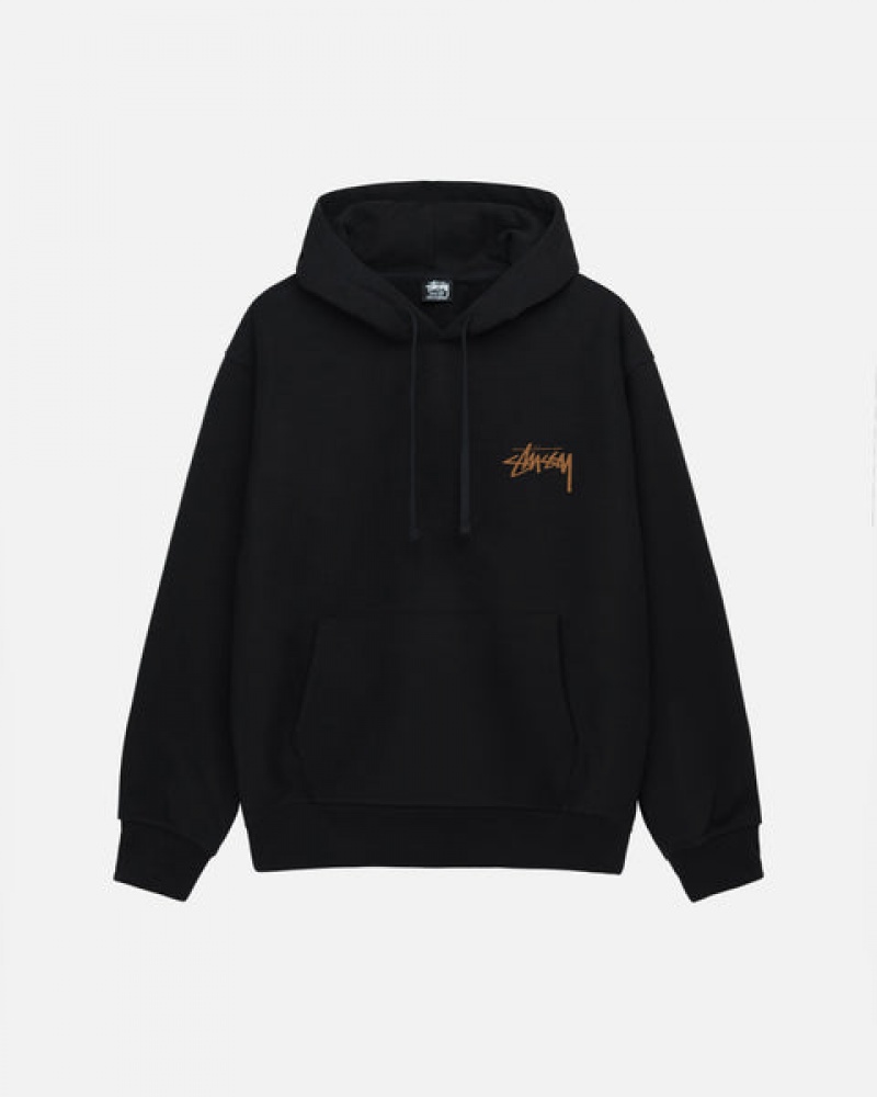 Black Men's Stussy Skate Tough Hoodie | POT-2783