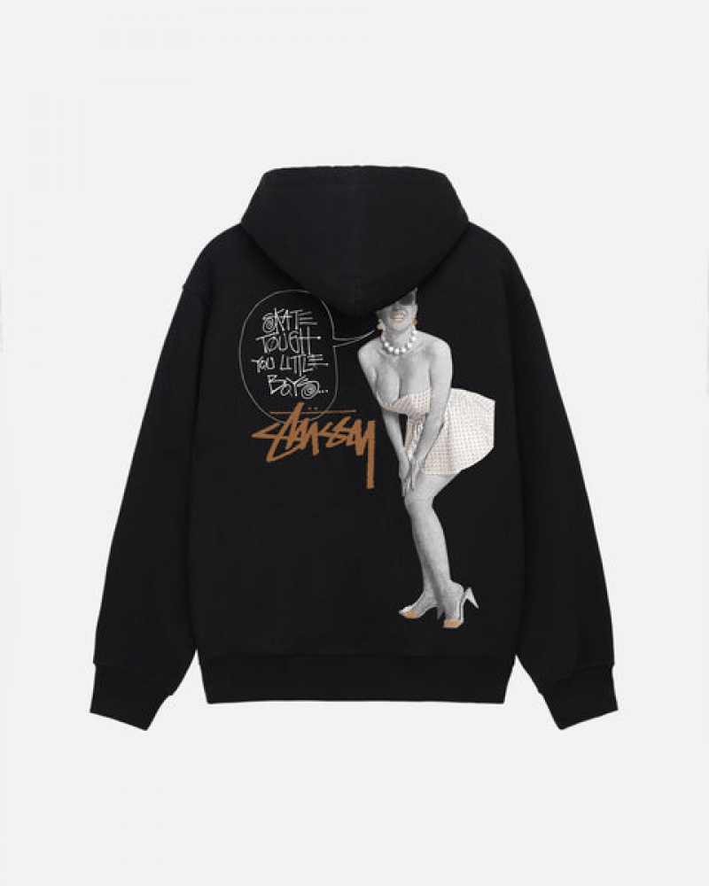 Black Men's Stussy Skate Tough Zip Hoodie | DGB-2803