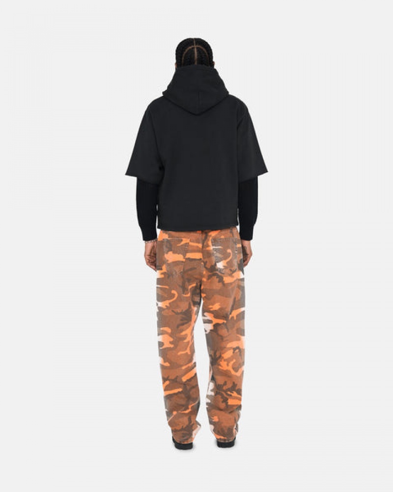 Black Men's Stussy Ss Boxy Cropped Hoodie | VGZ-3542