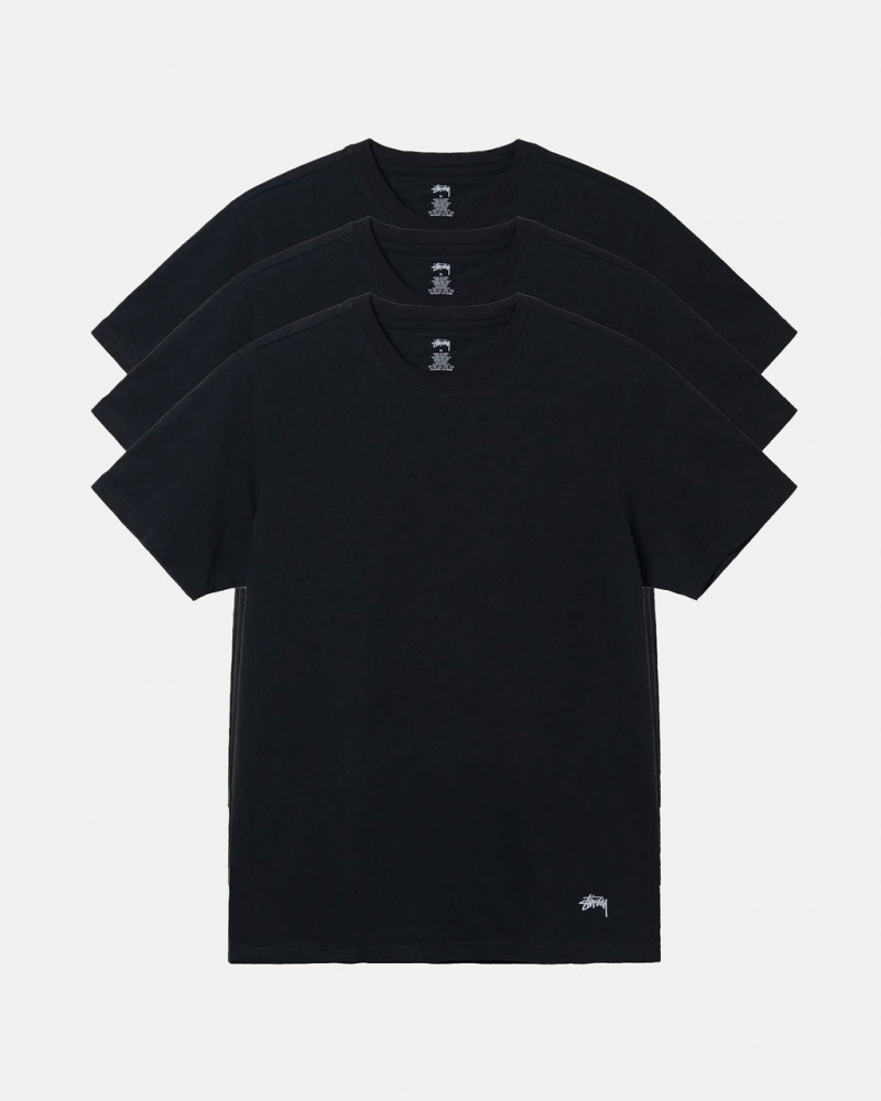 Black Men\'s Stussy Stussy Undershirt Shirts | HRB-8394