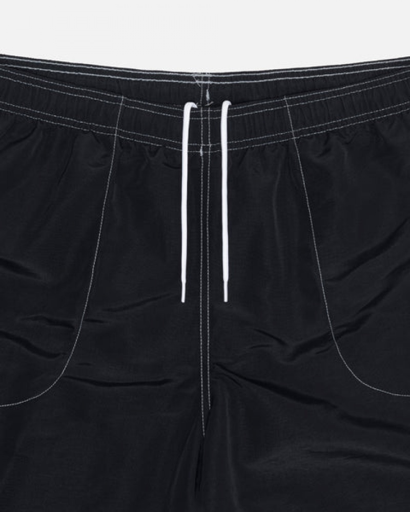 Black Men's Stussy Surfman Patch Water Short Swimwear | MEN-3367