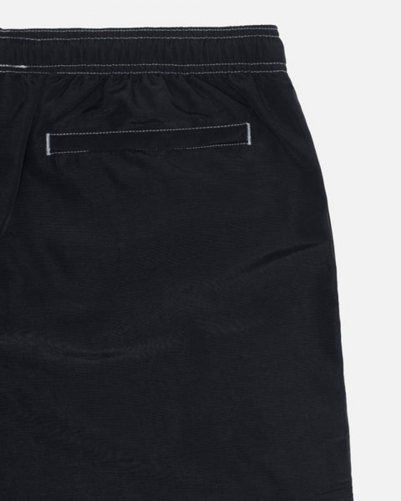 Black Men's Stussy Surfman Patch Water Short Swimwear | MEN-3367