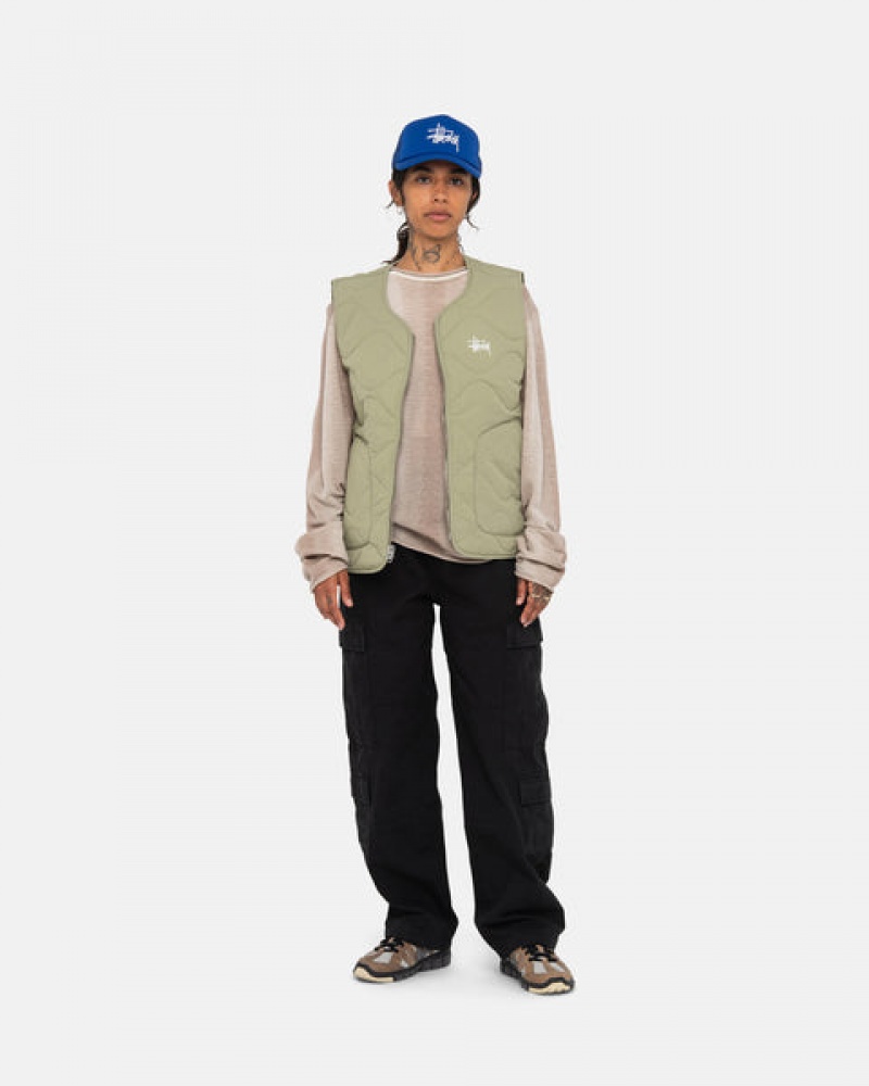 Black Men's Stussy Surplus Cargo Ripstop Pants | XCT-3386