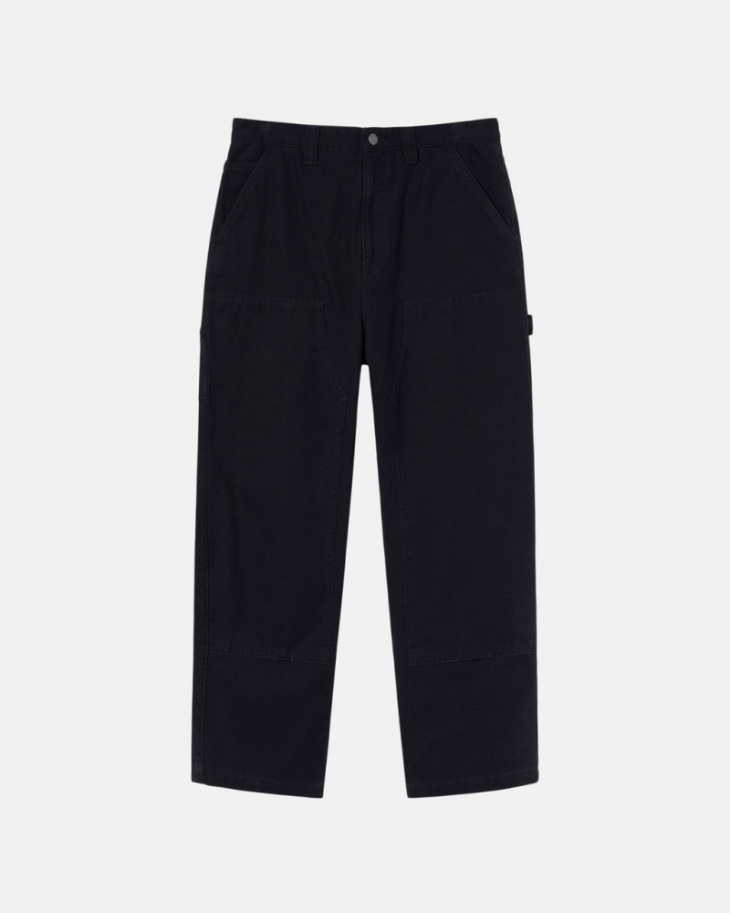 Black Men\'s Stussy Work Pant Canvas Pants | DLA-6287