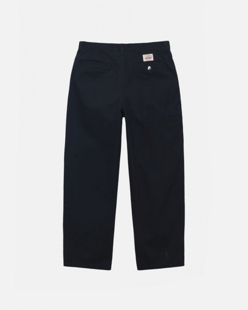 Black Men's Stussy Workgear Trouser Twill Pants | WHG-1871